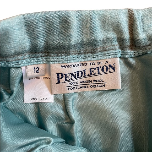 PENDLETON Vintage 100% Virgin Wool Plaid Midi Skirt - Picture 4 of 11